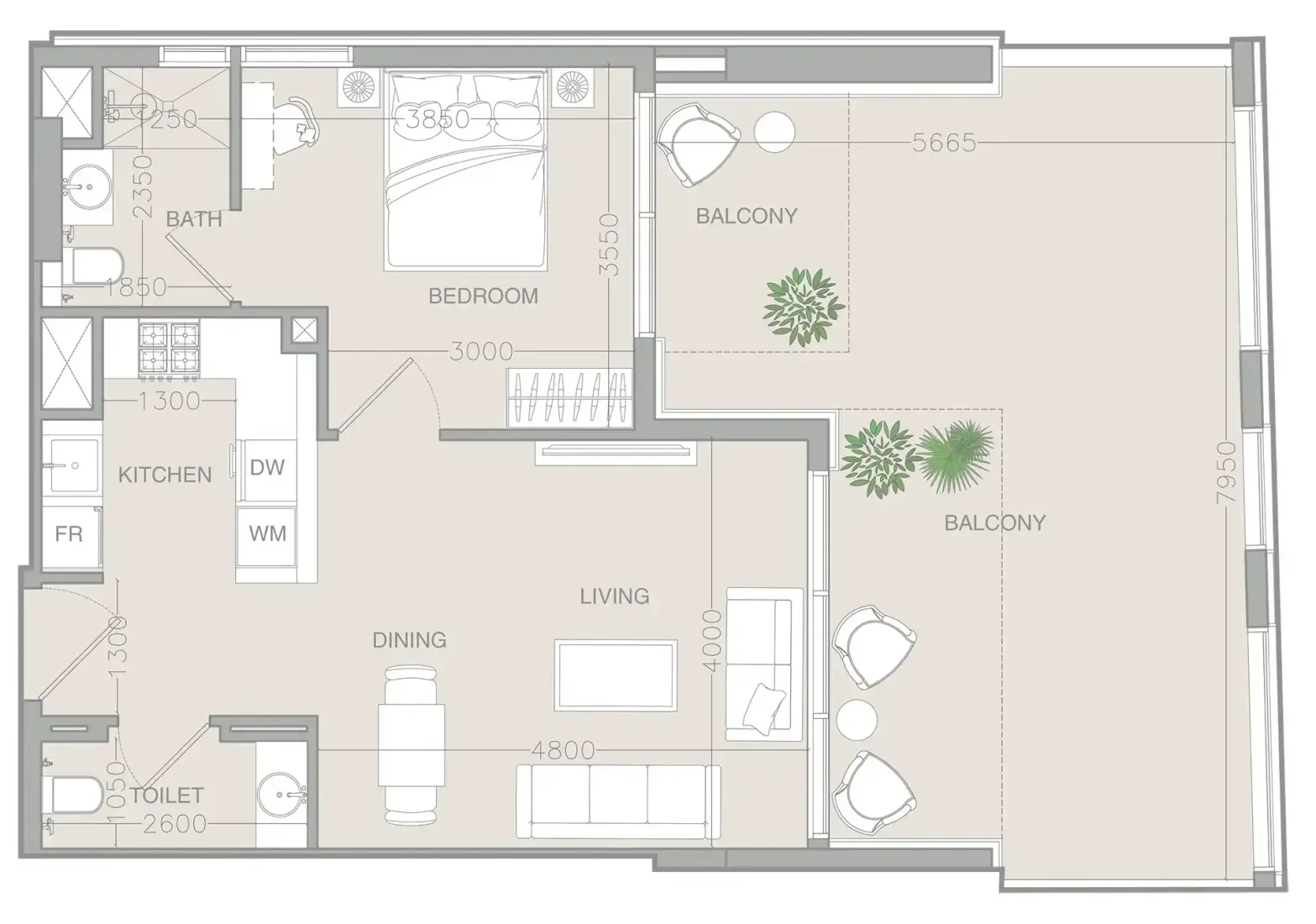 1 Bedroom in ELAR1S Rise