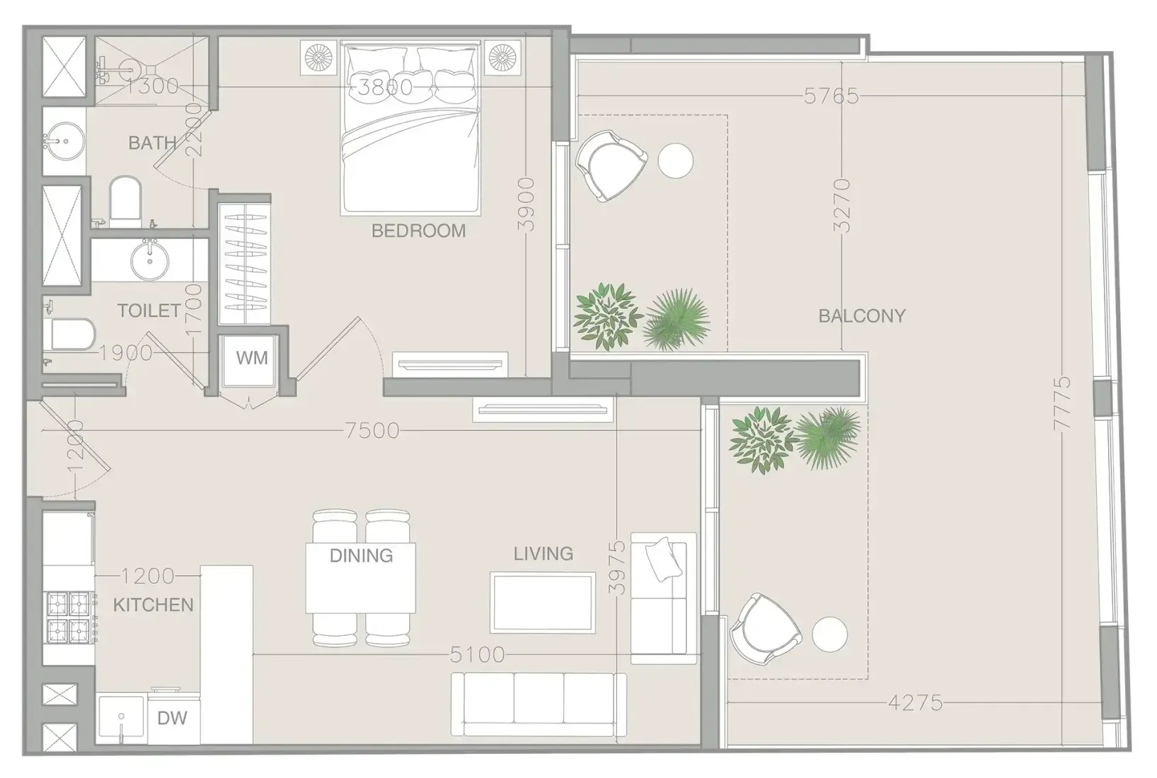 1 Bedroom in ELAR1S Rise