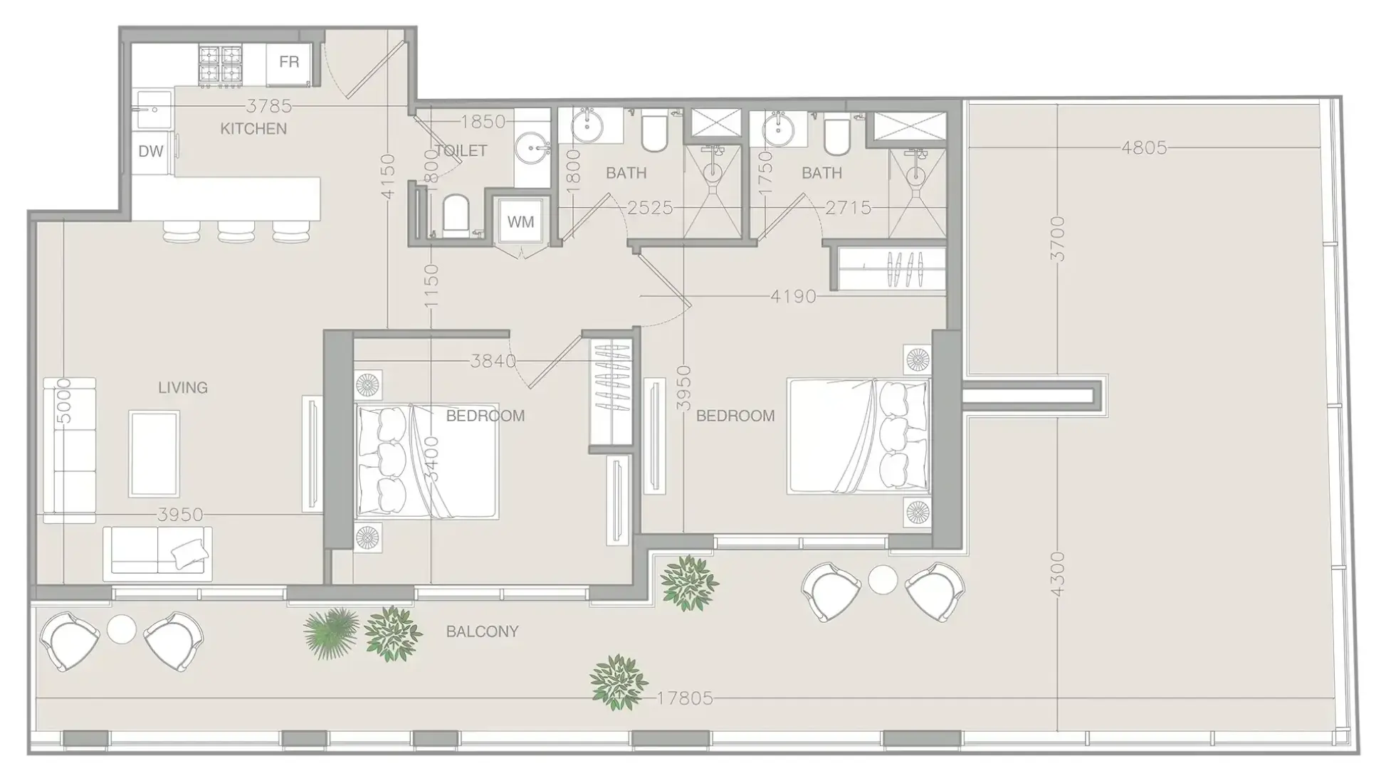 2 Bedrooms in ELAR1S Rise
