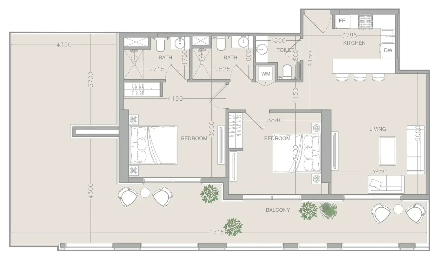 2 Bedrooms in ELAR1S Rise