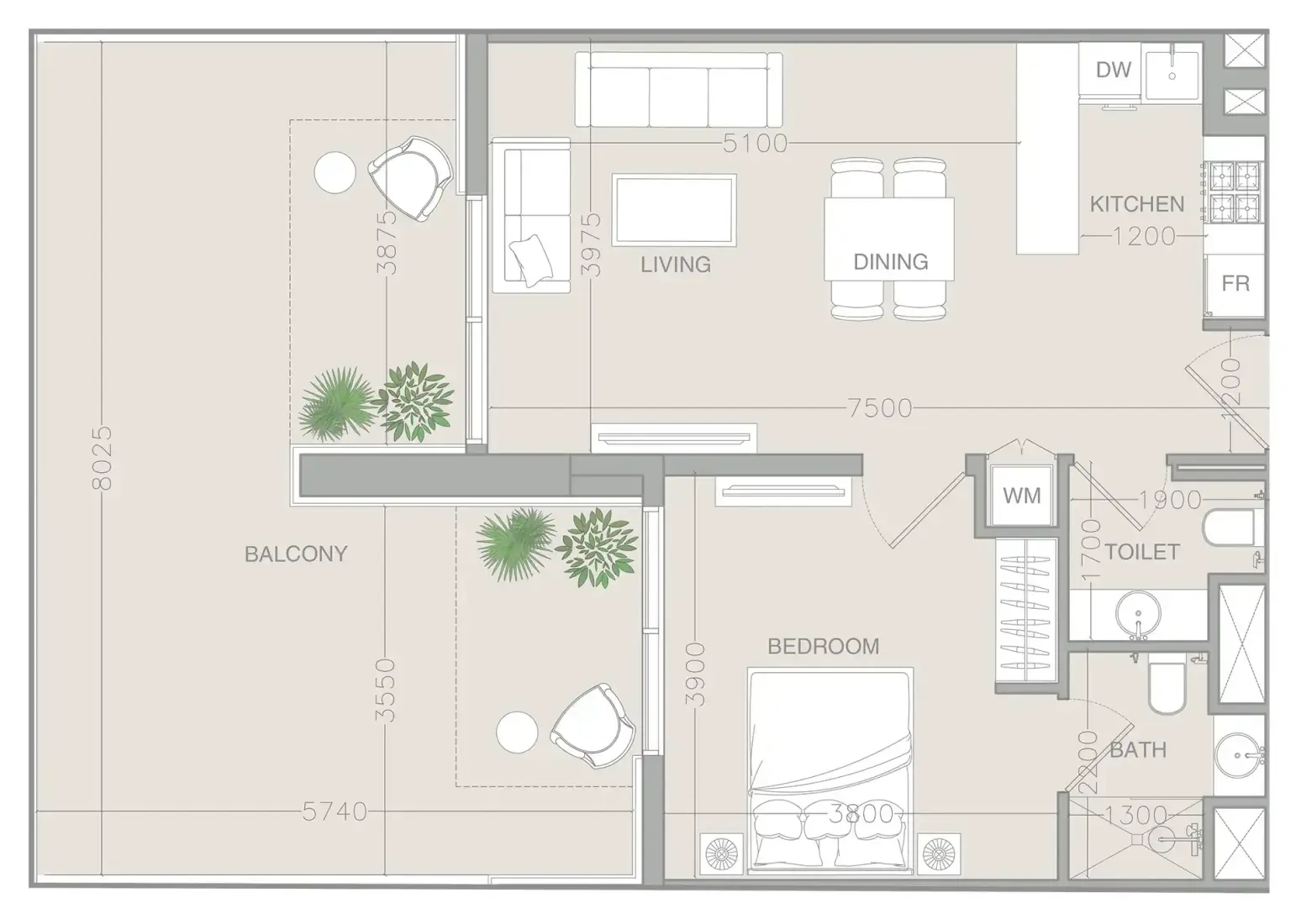1 Bedroom in ELAR1S Rise