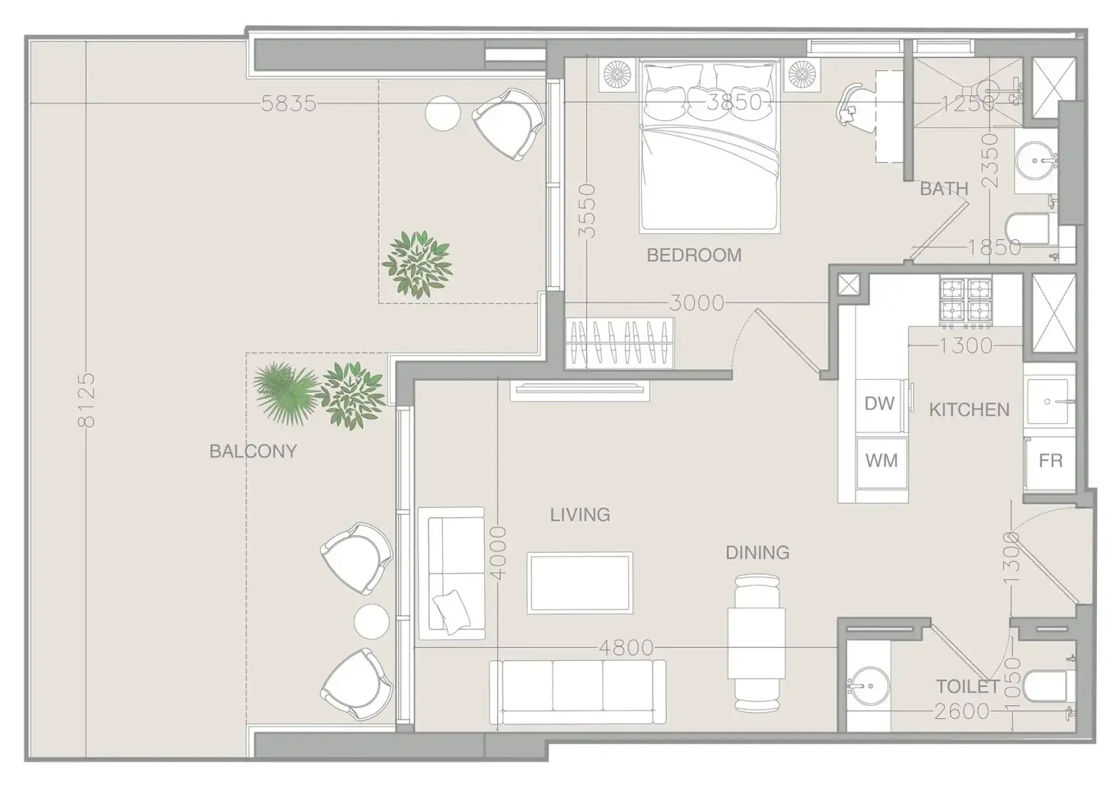 1 Bedroom in ELAR1S Rise
