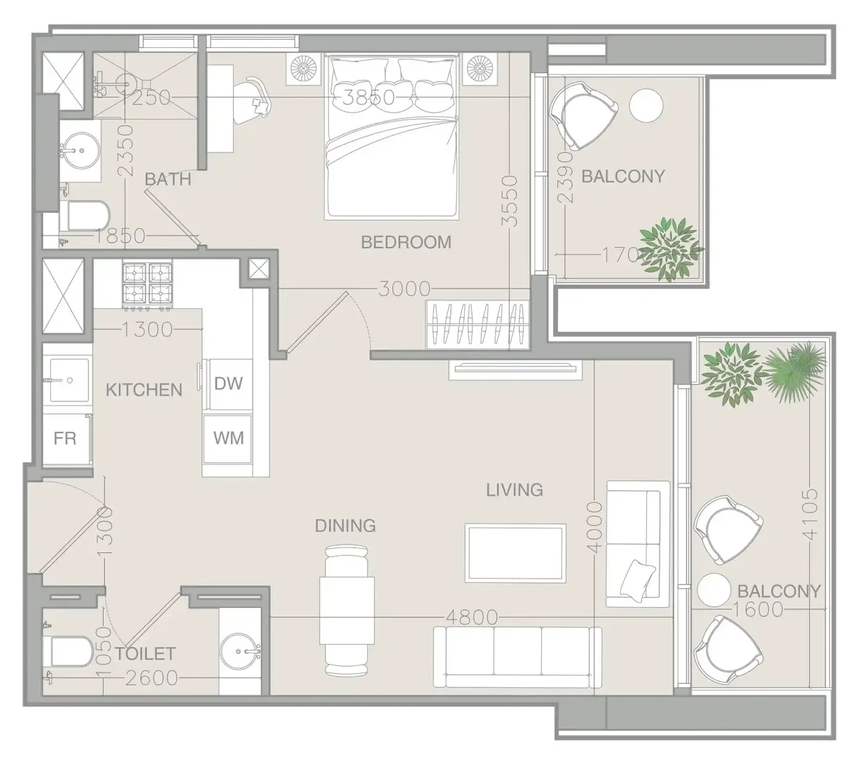 1 Bedroom in ELAR1S Rise