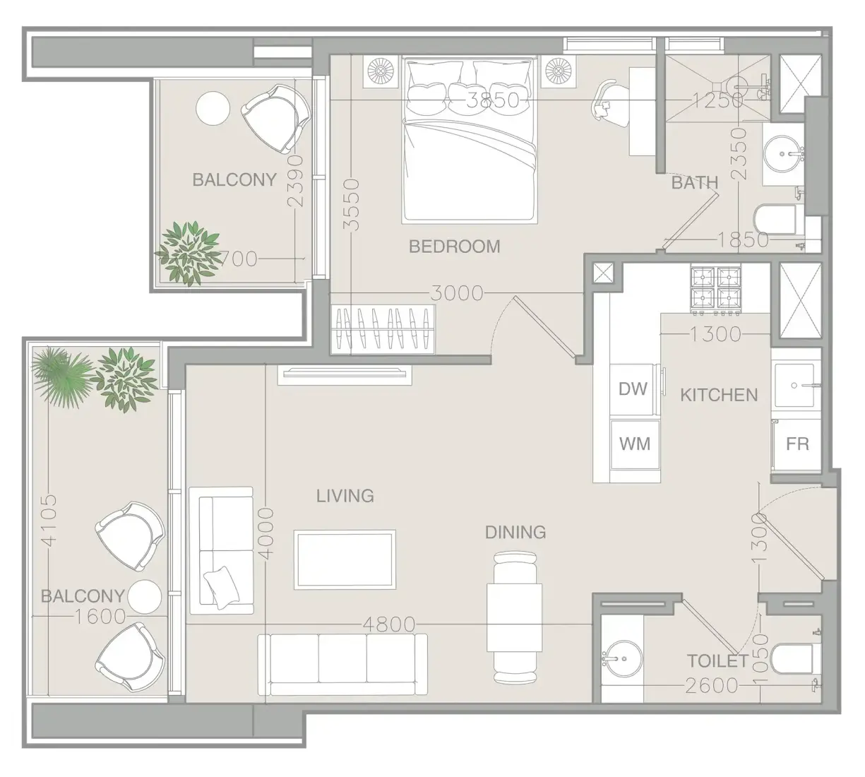 1 Bedroom in ELAR1S Rise