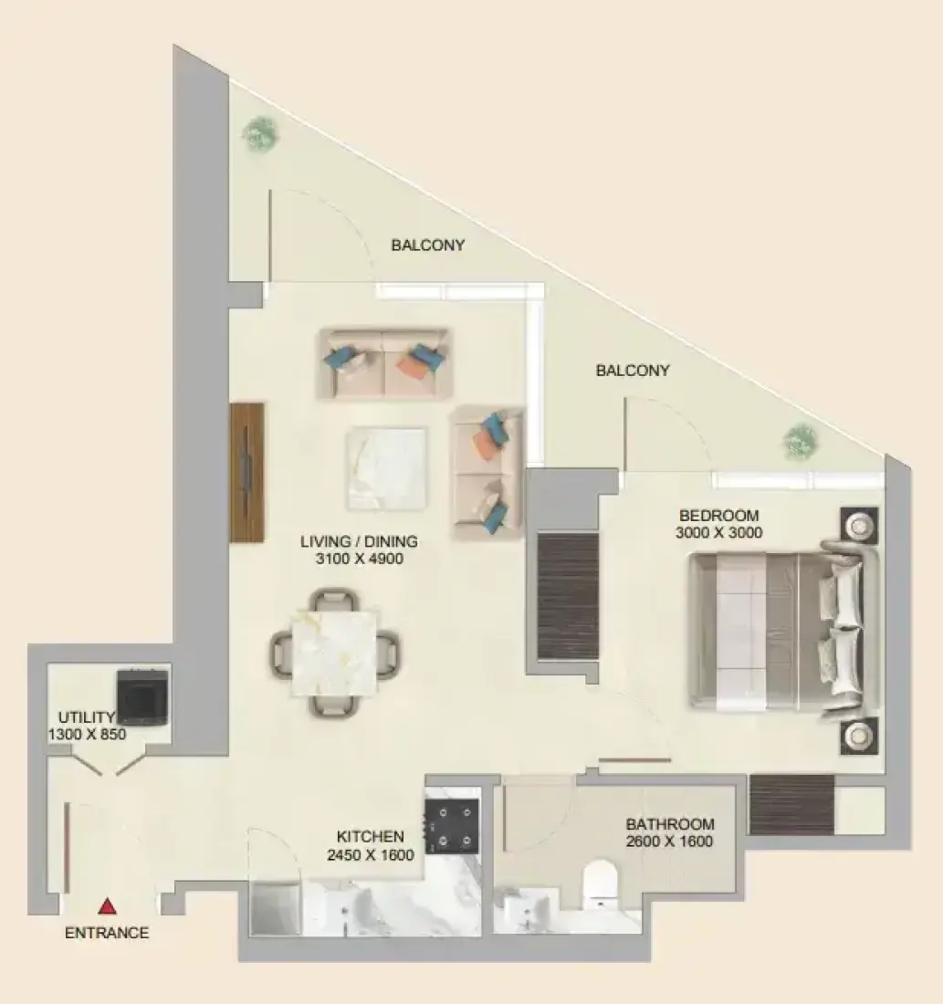 1 Bedroom in Skyvue Altier
