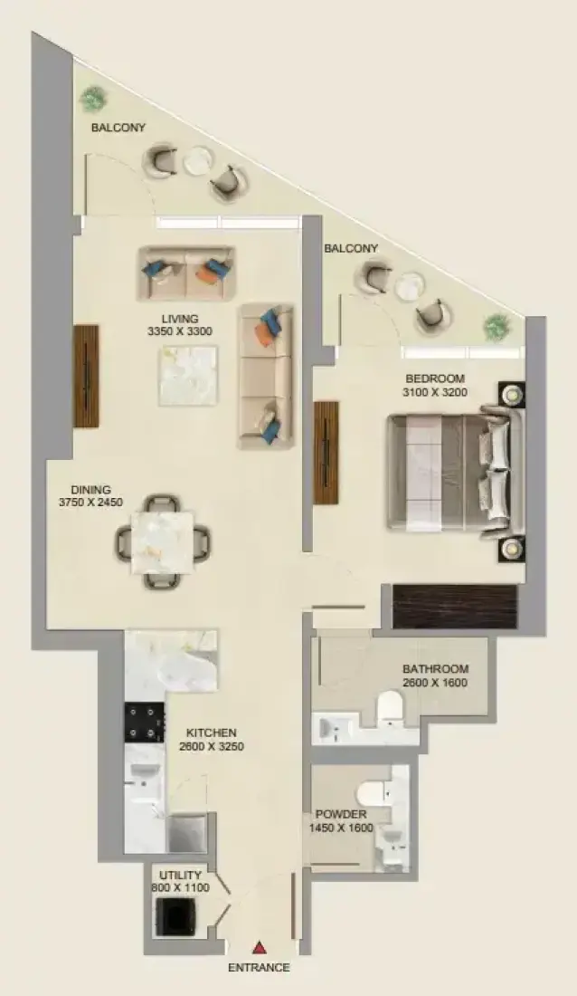 1 Bedroom in Skyvue Altier
