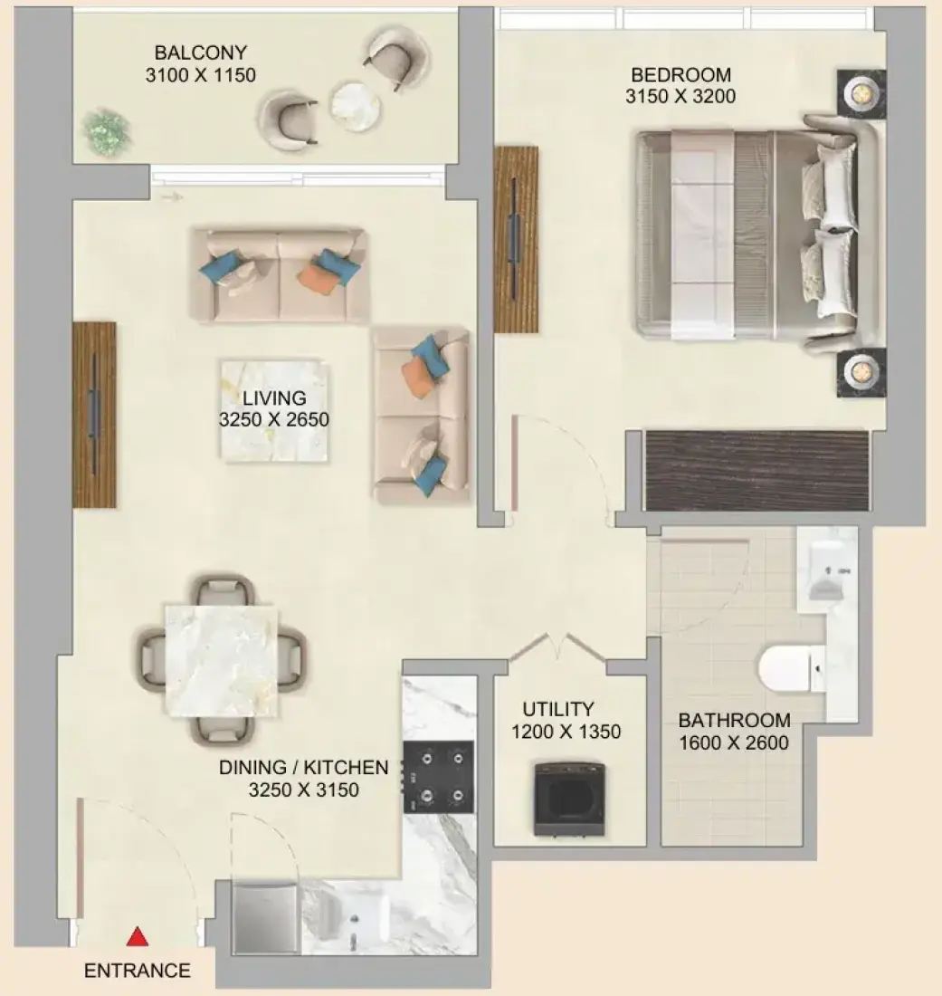 1 Bedroom in Skyvue Altier