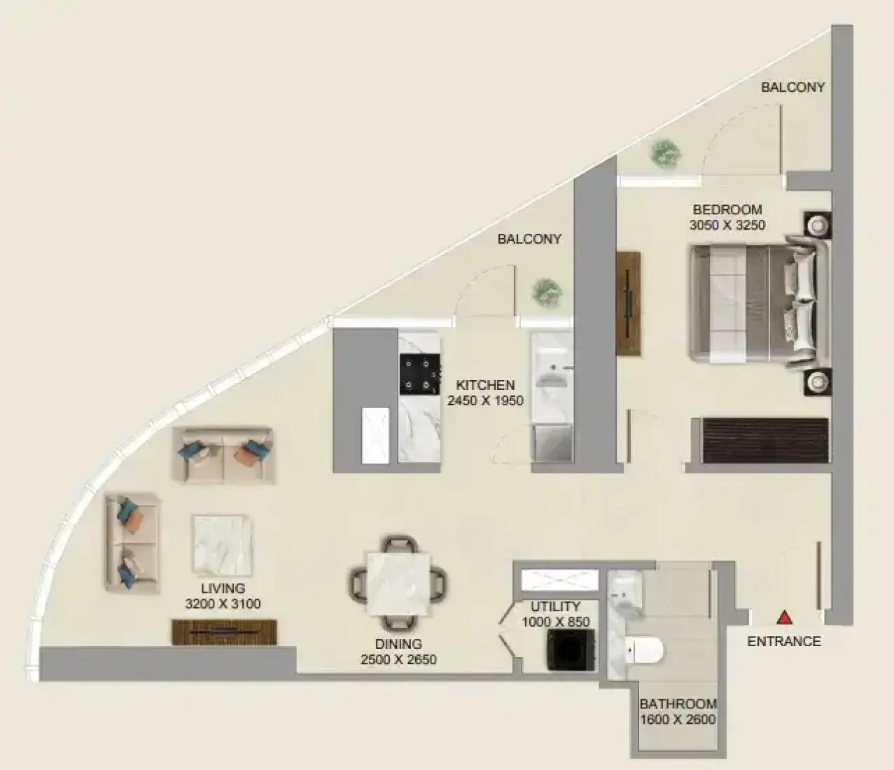 1 Bedroom in Skyvue Altier