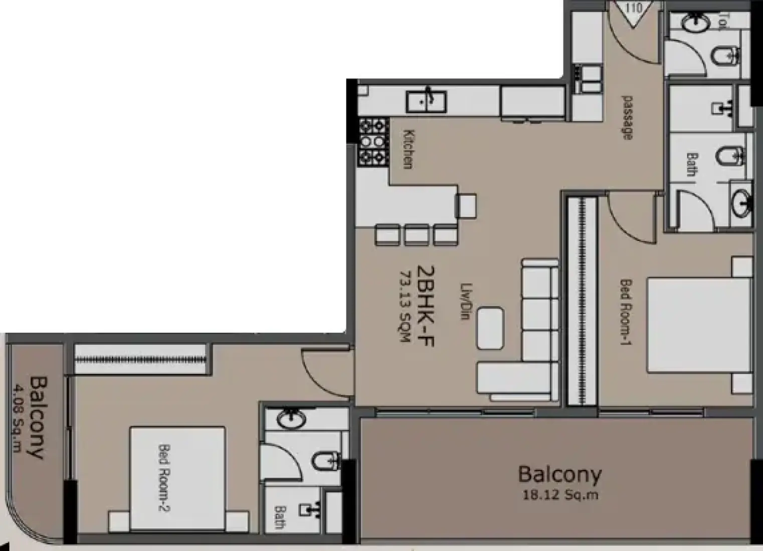2 Bedrooms in Golden Woods Albab Views