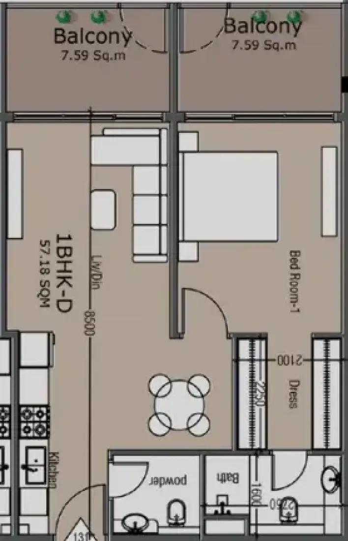 1 Bedroom in Golden Woods Albab Views
