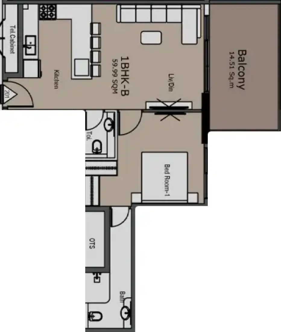 1 Bedroom in Golden Woods Albab Views
