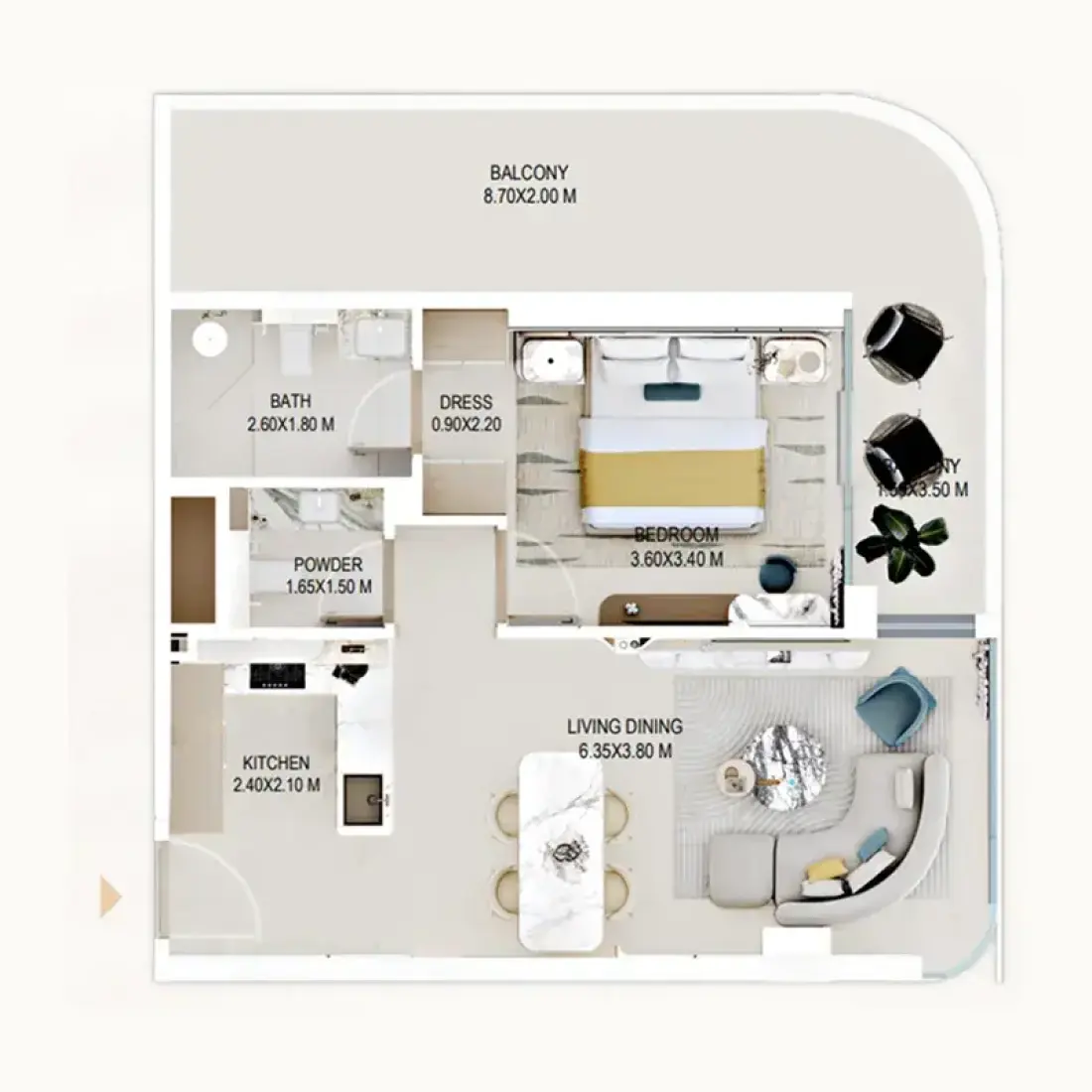 1 Bedroom in Rabdan Gardens