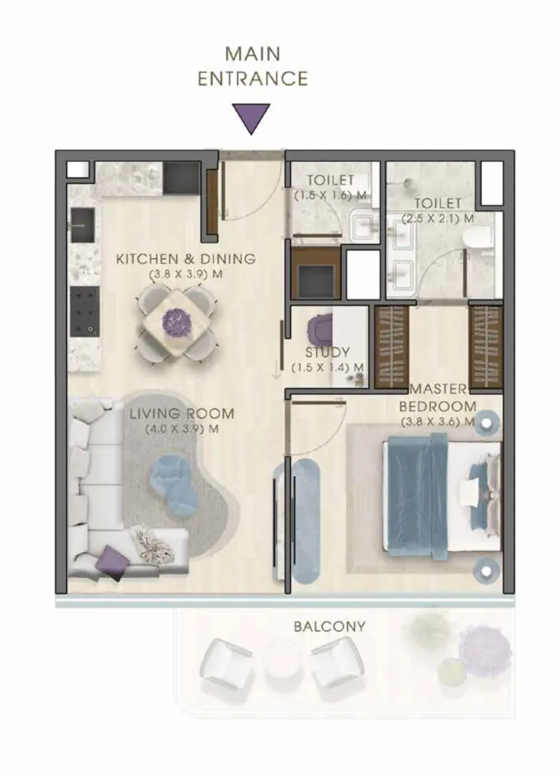 1 Bedroom in Kaia Residences