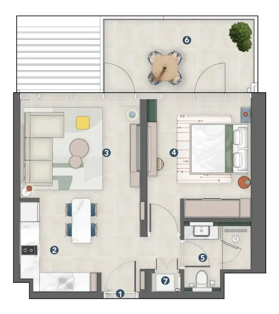 1 Bedroom in Rove Home Meydan Horizon