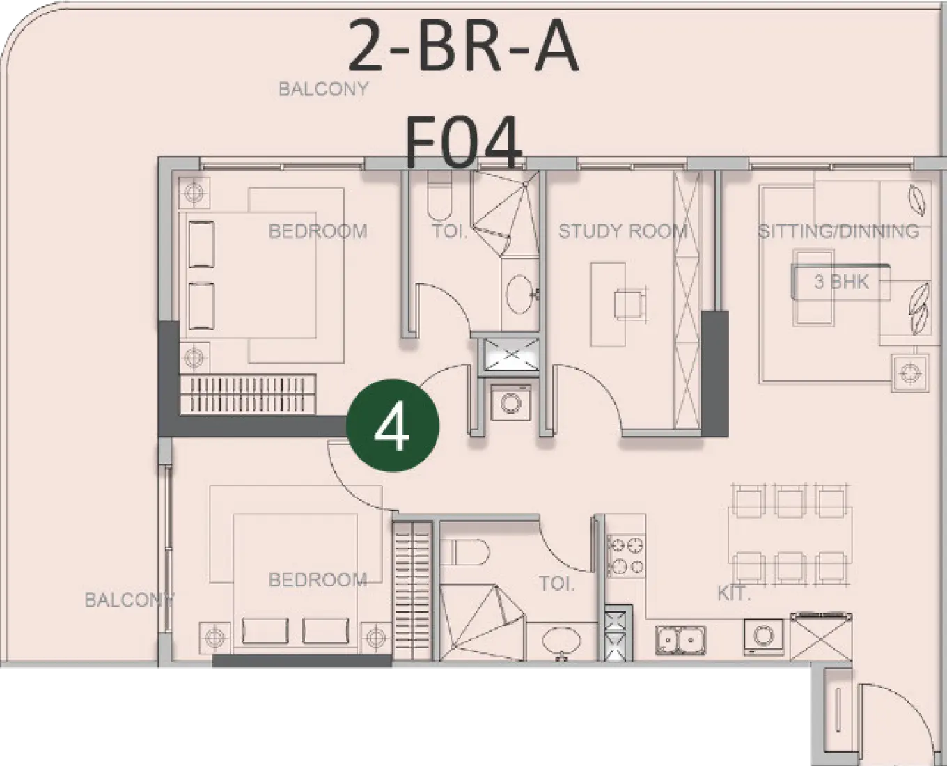 2 Bedrooms in Forest City 2