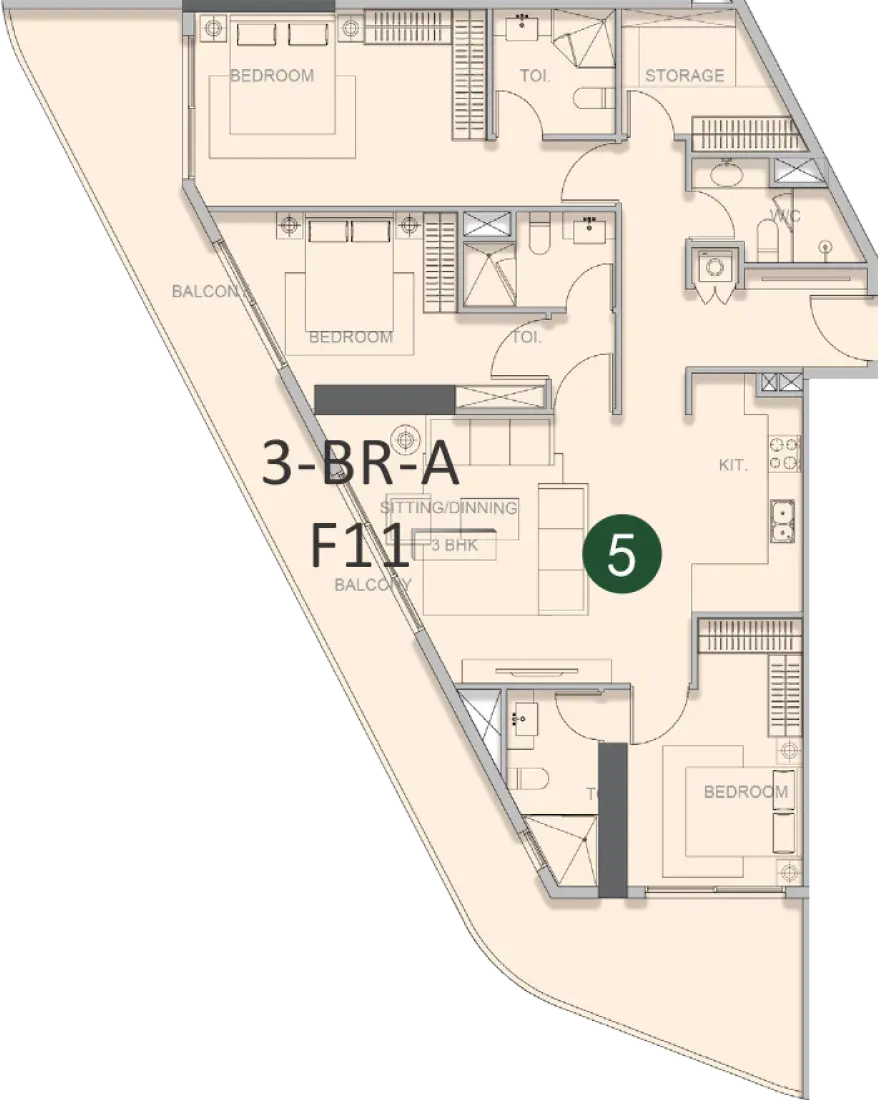 3 Bedrooms in Forest City 2