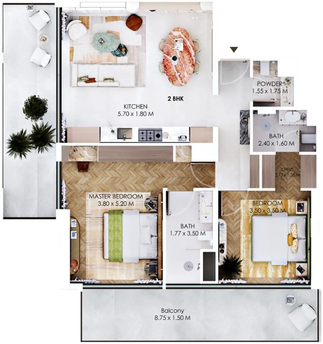 2 Bedroom
