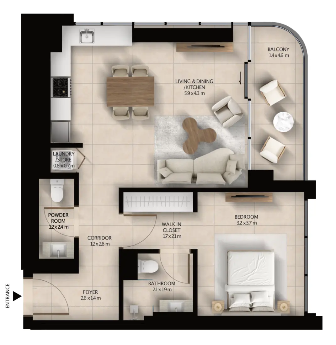 1 Bedroom in Altura 2 at WAADA