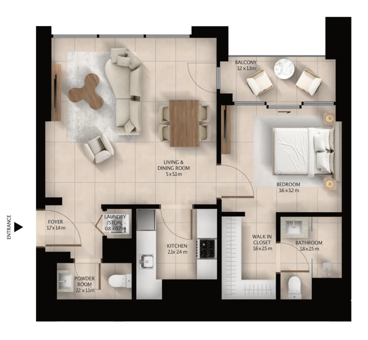 1 Bedroom in Altura 2 at WAADA