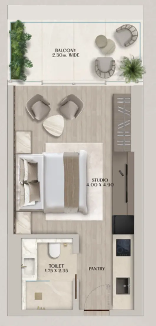 Studio in Soleva Beach Residence