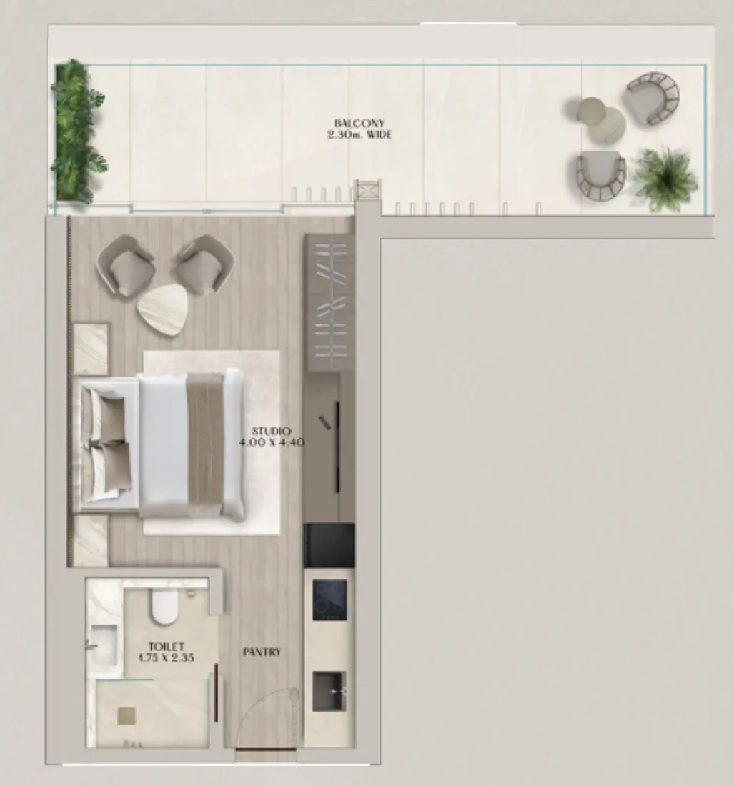 Studio in Soleva Beach Residence
