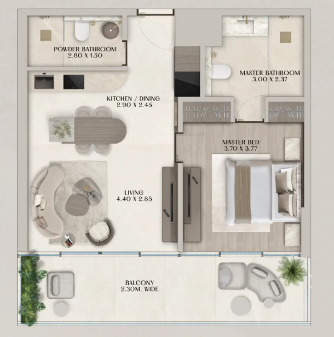 1 Bedroom in Soleva Beach Residence