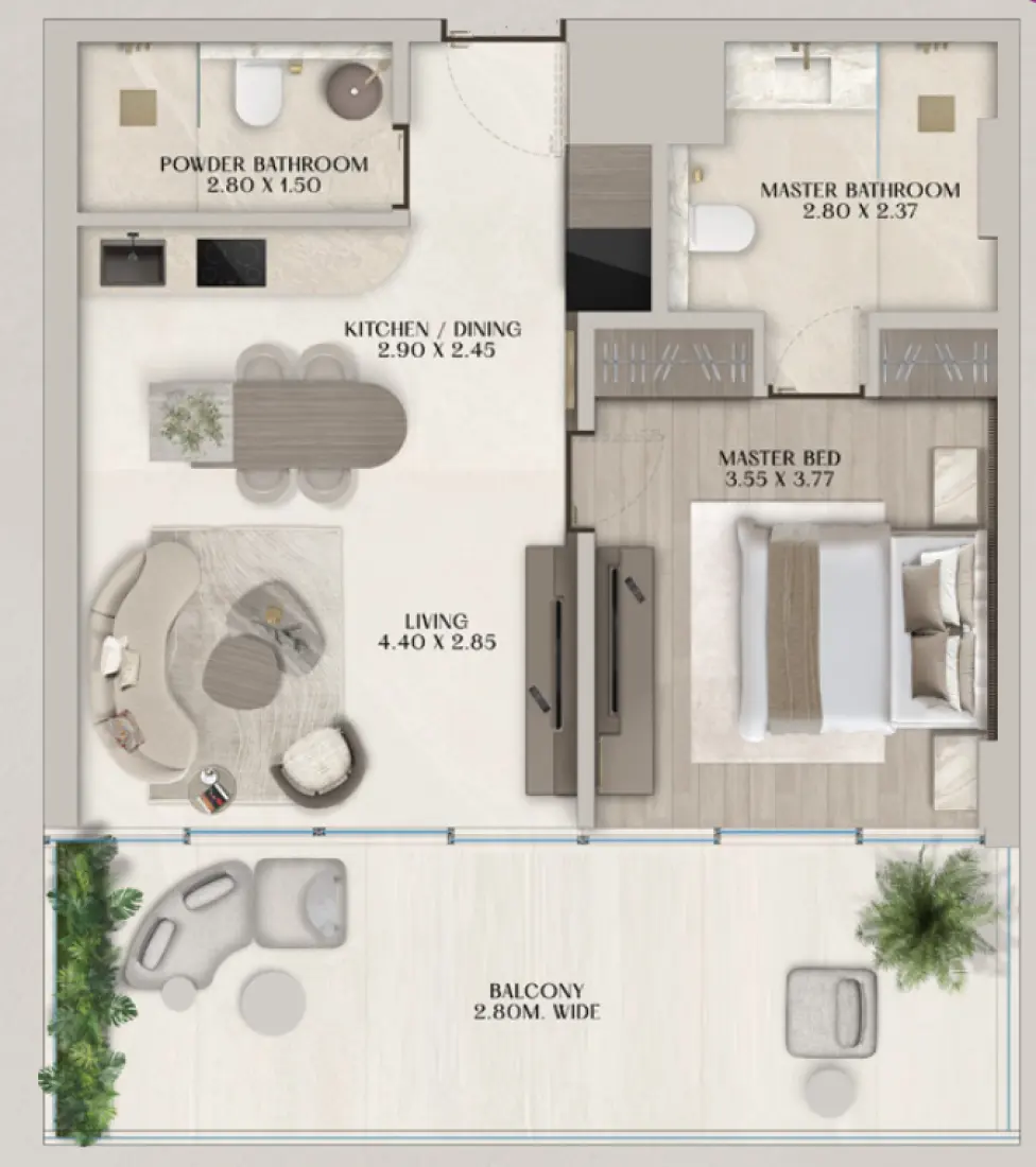 1 Bedroom in Soleva Beach Residence