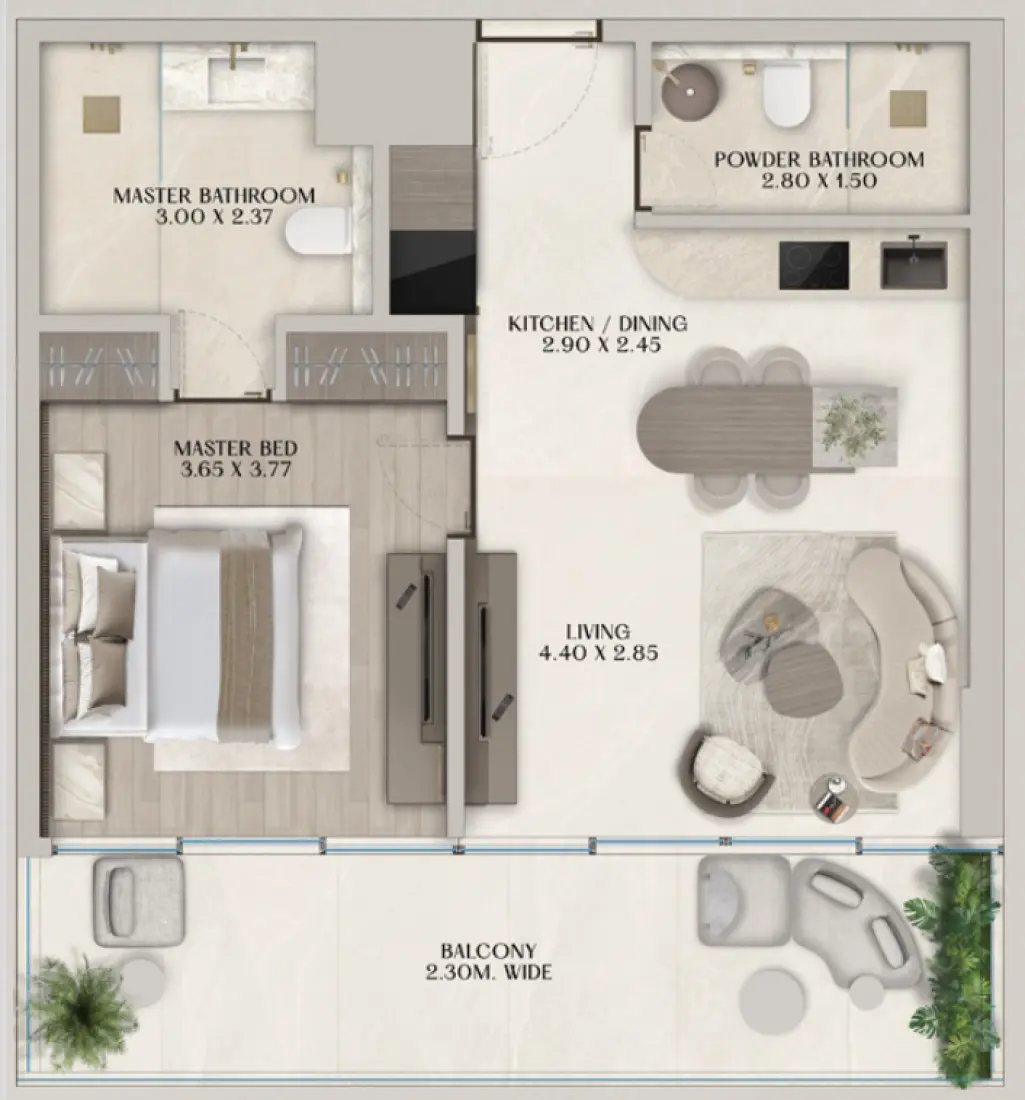1 Bedroom in Soleva Beach Residence