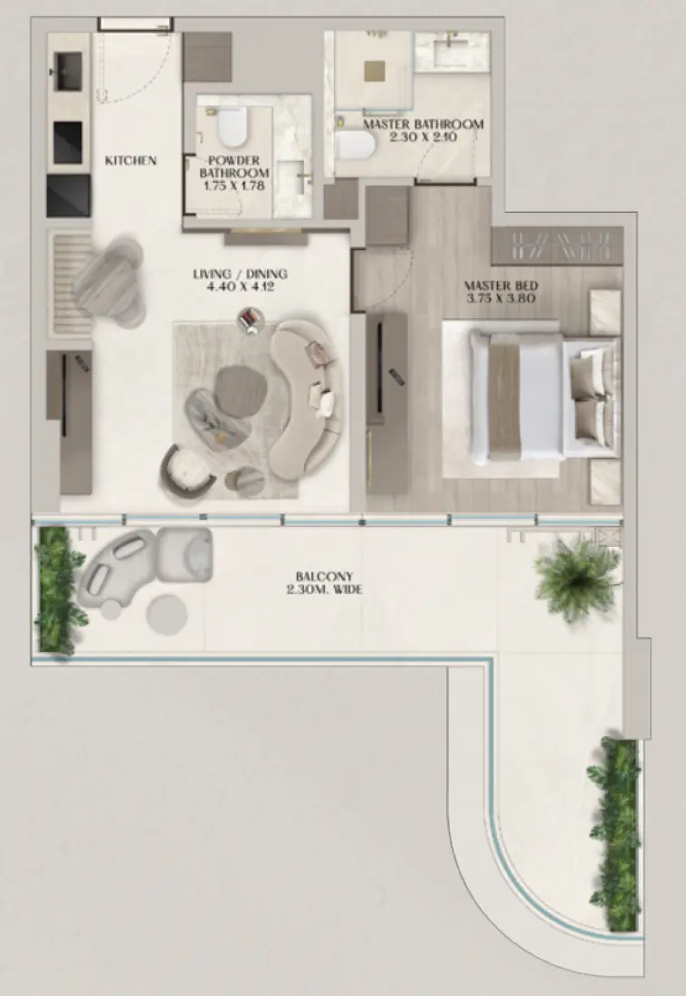 1 Bedroom in Soleva Beach Residence