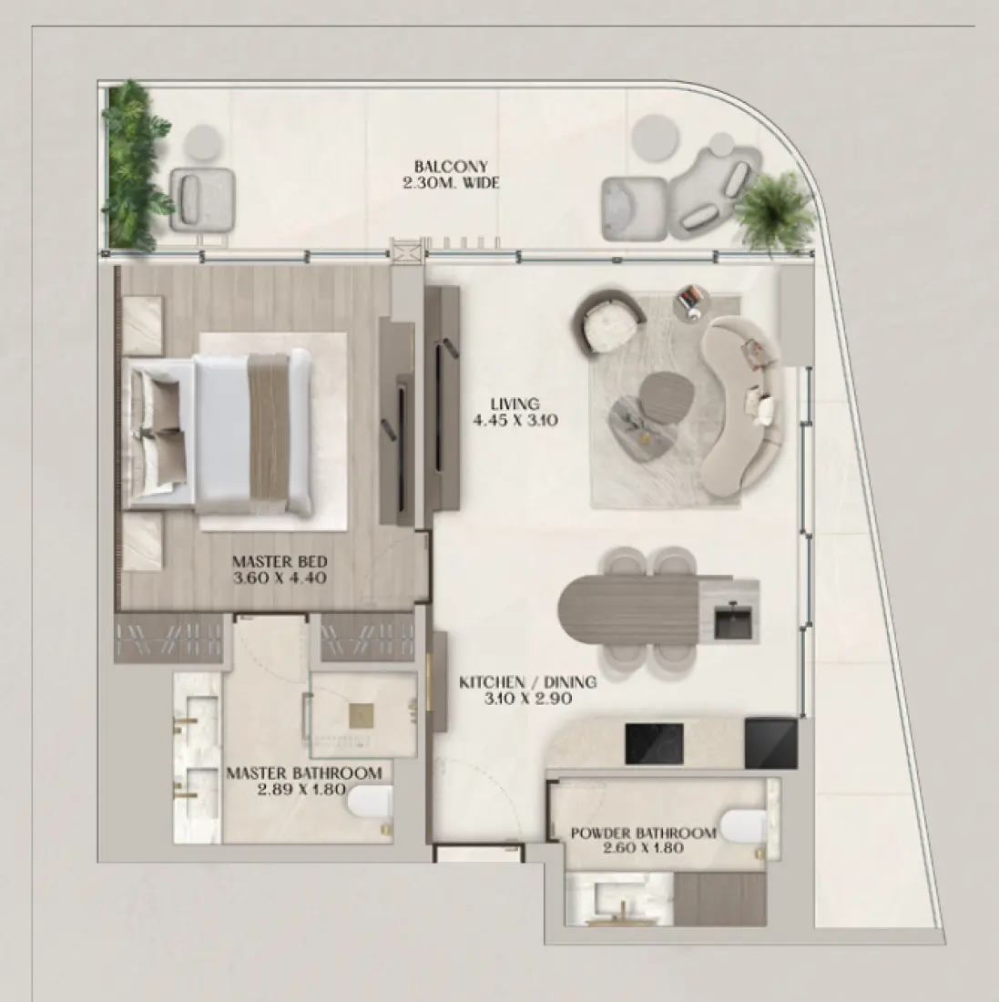 1 Bedroom in Soleva Beach Residence