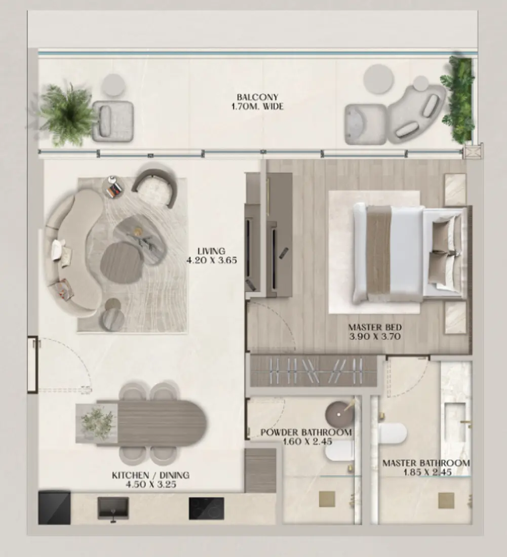 1 Bedroom in Soleva Beach Residence