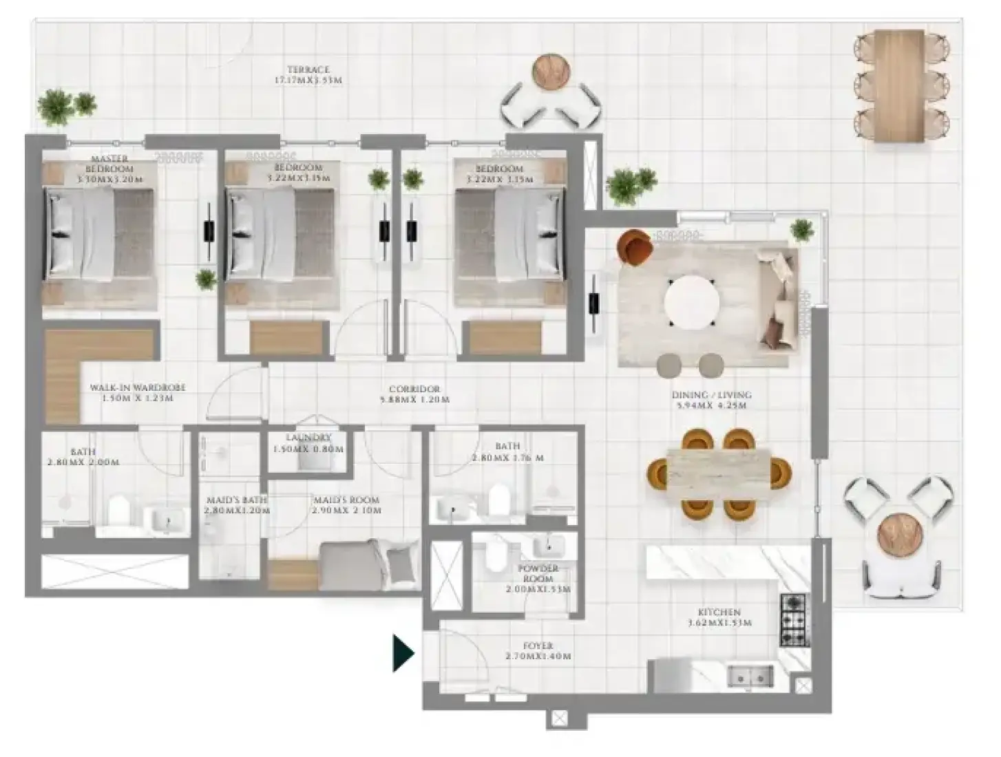 3 Bedrooms in PARK LANE