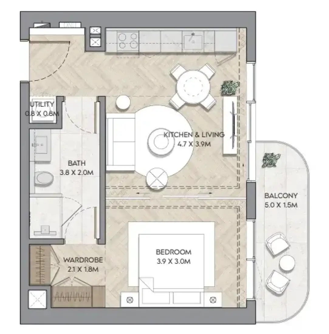 1 Bedroom in Nura