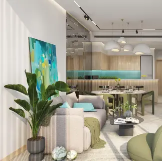 Modern Layout 1BHK | Pool View  | Prime Location